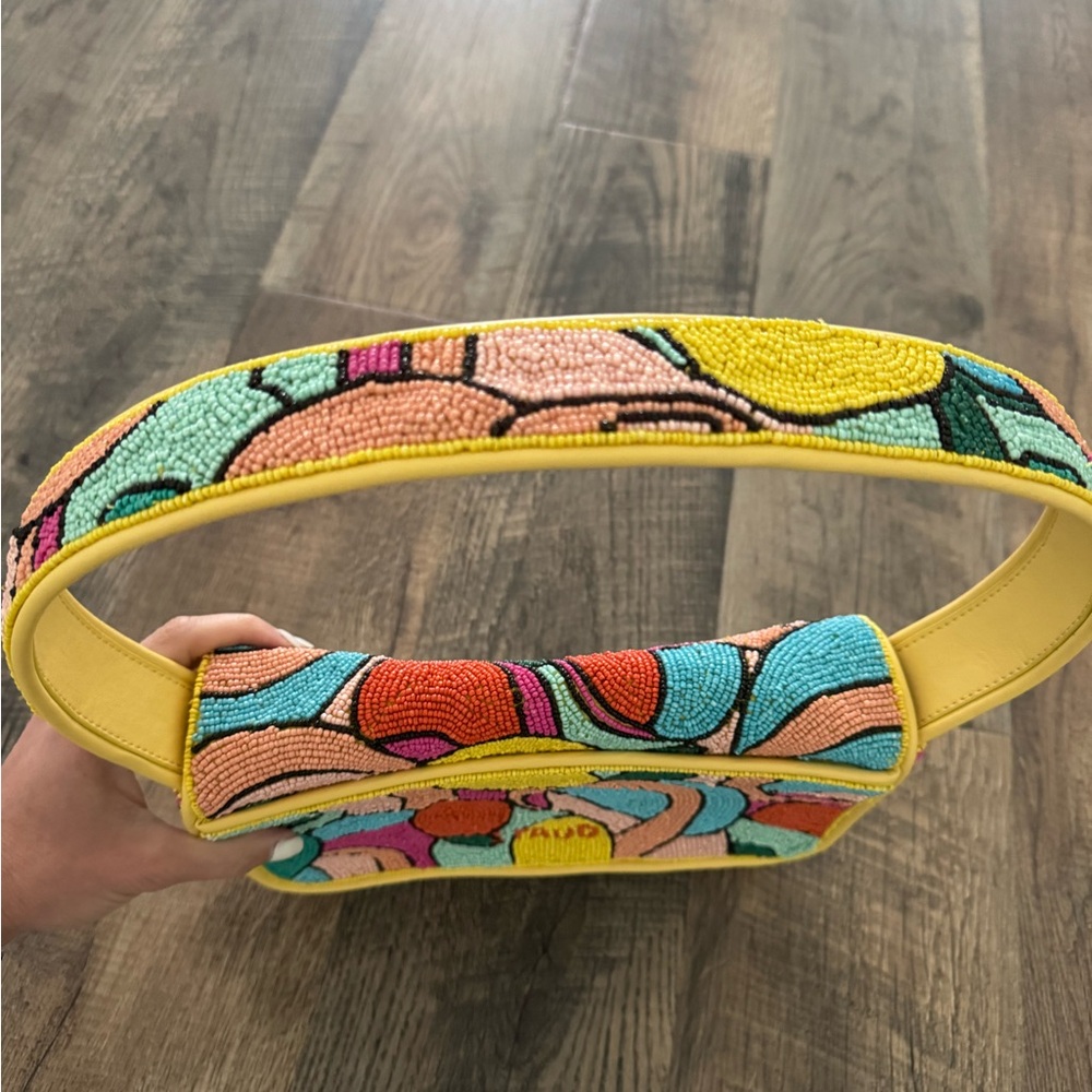 STAUD Multicolor Beaded Shoulder Bag